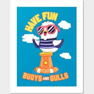 Gull and Buoy Beach Break Posters and Art